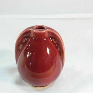 Shawnee Pottery Maroon Burgundy Red Miniature Mini 2 Handled Urn Vase