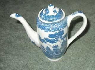Vintage Blue Willow Slender Teapot Or Coffee Pot 7 " High