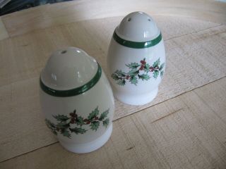 Made In England Spode Christmas Tree Salt,  Pepper Shakers