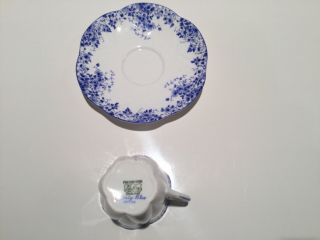 Shelly Dainty Blue Bone China Demitasse Cup and Saucer set 3