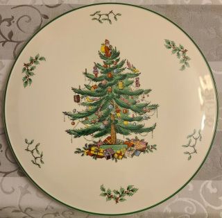 Spode Christmas Tree Cake Plate - England Porcelain