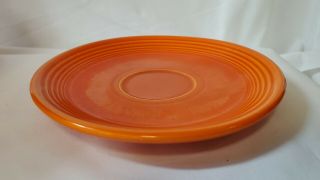Vintage Fiestaware Teacup Saucer Radioactive Red Orange