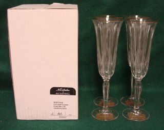 Noritake Vendome (gold) Champagne Flutes Set Of Four More Available