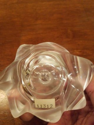 Vintage Lalique France Crystal Samoa Frosted & Clear Perfume Bottle 3
