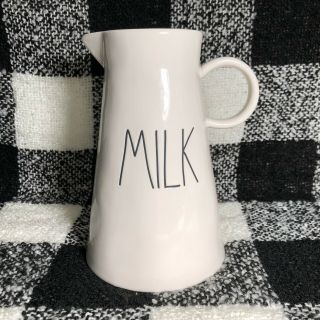 Rae Dunn By Magenta Milk Pitcher White Conical Pour Kitchen Coffee Tea