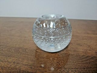 Thomas Webb Clear Controlled Bubble Matcholder - Paperweight