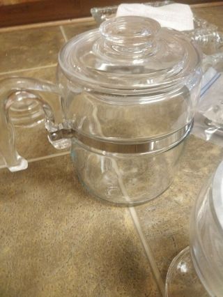 Vintage Pyrex 7759 Glass Flameware 9 Cup Coffee Pot Percolator Complete Vguc