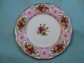 2003 Royal Albert China 8 " Plate Rose Cameo Pink