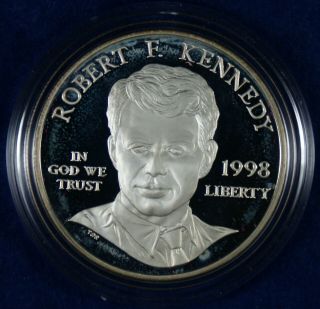 1998 - S $1 Proof Robert F.  Kennedy Commemorative Silver Dollar Coin