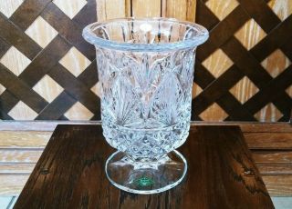 Vintage Shannon 24 Lead Crystal Glass Design Of Ireland Made In Poland Vase 9 "