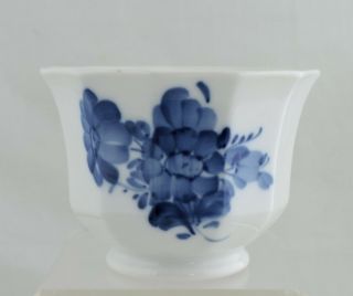 Vintage Royal Copenhagen Porcelain Paneled Bowl/dish White Blue Flowers