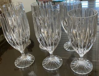 Mikasa Park Lame Set Of 6 Iced Tea Goblets/glasses