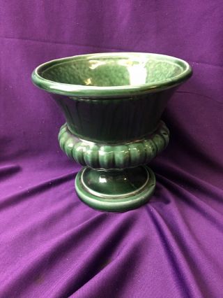 Vintage Mccoy Usa Pottery 454 Vase Dark Green