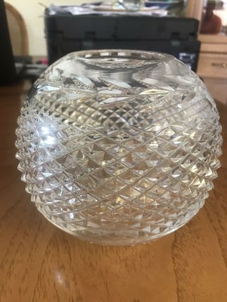 Vintage Waterford Crystal Glandore Rose Bowl Vase