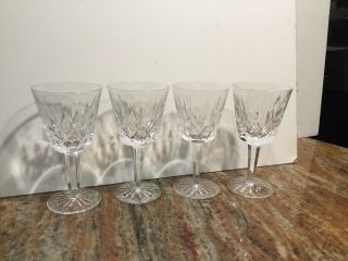 4 Waterford Lismore 5 7/8” Wine Glasses