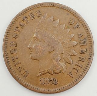 1873 Philadelphia Indian Head One Cent 1¢ Copper Coin