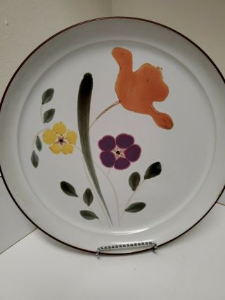 Noritake " Hello Spring " Flowered Dinner Plate 10 5/8 " Stoneware Japan 8551