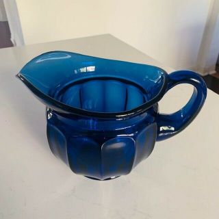 Imperial Glass Old Williamsburg Deep Blue Ultra Pitcher 6 Inch