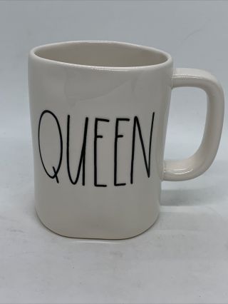 Rae Dunn King Queen Large White Ceramic Coffee Mug Set