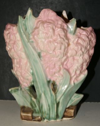 Vintage Mccoy Pink 8 " Hyacinth Flower Vase