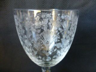 Seven Vintage Elegant Glass Duncan & Miller First Love Goblets 3