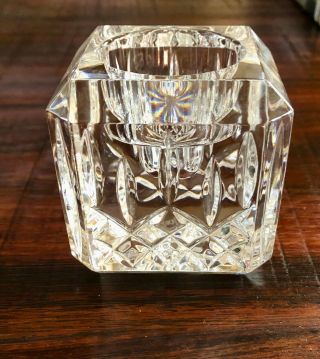 Waterford Crystal Lismore Votive Candlestick Candle Holder Signed & Dated 1998