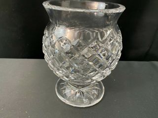 Waterford Crystal " Comeragh " Footed Vase 4 1/2 " Opening X 6 3/4 " Tall