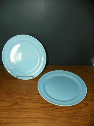 Tst Taylor Smith Taylor Luray Pastels Blue 9 1/4 " Luncheon Salad Plate Pair