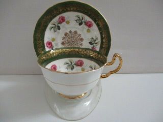 Adderley Green,  Roses And Gold Fine Bone China Cup And Saucer