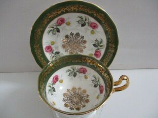 Adderley Green,  Roses and Gold Fine Bone China Cup and Saucer 2