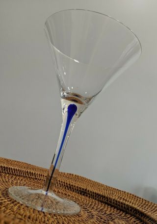Orrefors Intermezzo Blue Martini Glass -