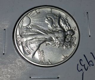 1935 Walking Liberty Half Dollar.  Might Be Au But You Decide.