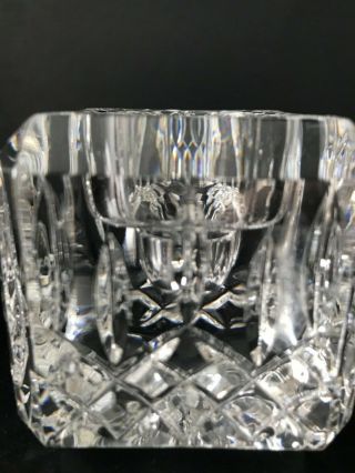 Square Votive Candle Holder Candlestick Waterford Crystal Lismore Pattern 2 5/8 "