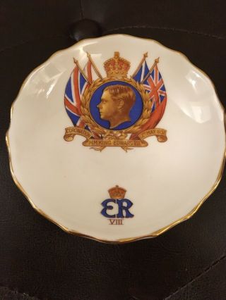Royal Tuscan Fine Bone China Coronation King Edward Viii Coronation Plate 1937