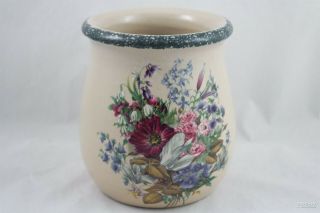 Home & Garden Party June 2001 Stoneware Flower Pot Vase Canister
