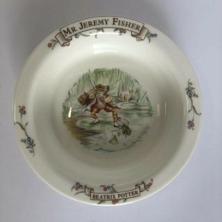 1986 Royal Albert Beatrix Potter Mr Jeremy Fisher Bone China Bowl 6 1/4 " England