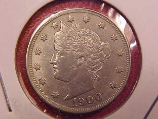1900 Liberty Nickel - Cleaned/mark On Cheek - Au - - (x2861)
