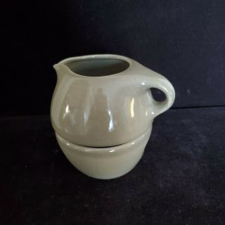 Russel Wright Gray Iroquois Casual China Stacking Creamer & Sugar