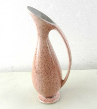 Red Wing Art Pottery M - 1510 Bud Vase Cruet Slant Top Handle Pink Speckle Dc2