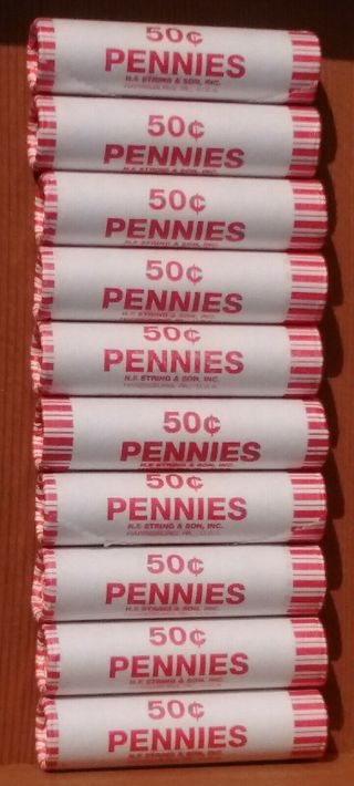 2017 P Penny 10 Rolls Lincoln Cents Rolls Coins Collectable Money