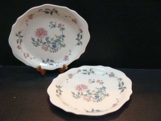 Syracuse China Restaurant Ware 2 Summerdale Pastel Floral Platters 12 " D X 10 " W