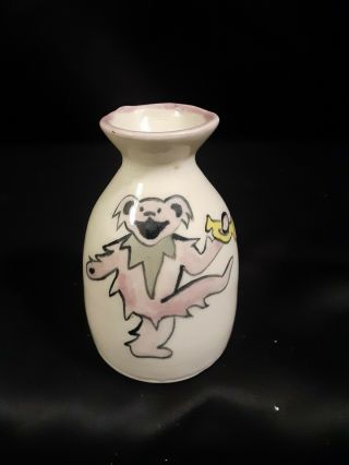 Earth Spirit Grateful Dead Pottery Vase Incense Holder Dancing Bear