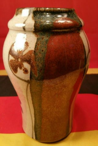 Wishon Harrell Muncie,  Indiana (signed) - Art Pottery Vase - 1995 - 6.  5 " Tall