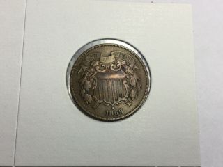 1869 High End 2 Cent Piece In Very Fine