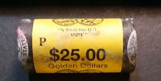 2006 - P Sacagawea Dollars U.  S.  Wrapped Roll Of 25 Uncirculated