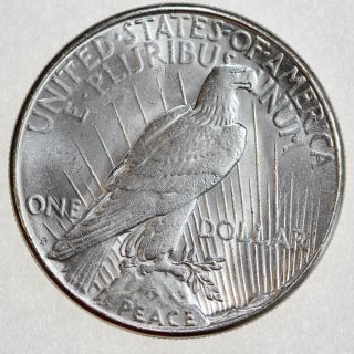 1923 - S $1 PEACE SILVER DOLLAR GEM BU 2