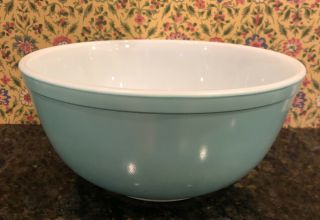 Vintage Pyrex Turquoise Robins Egg Blue Mixing Nesting Bowl 403 2 1/2 Quart