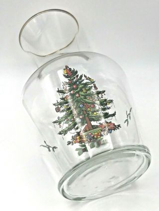 Spode Christmas Tree Glass Carafe Decanter with Gold Trim 8 