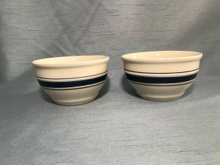 Set Of 2 Country Crock Stoneware Cereal Soup Bowls
