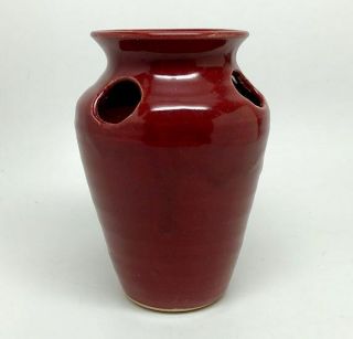 Mini (5 - 3/8 ") Strawberry Pot By Ej King Pottery,  Seagrove,  Nc Signed & Dated Vf